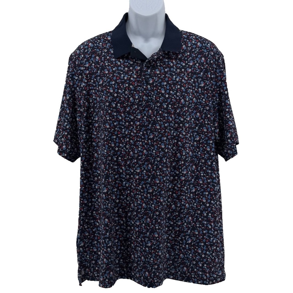 Walter Hagen 11 Performance Golf Polo Shirt Men's XL Floral Print Stretch NWT